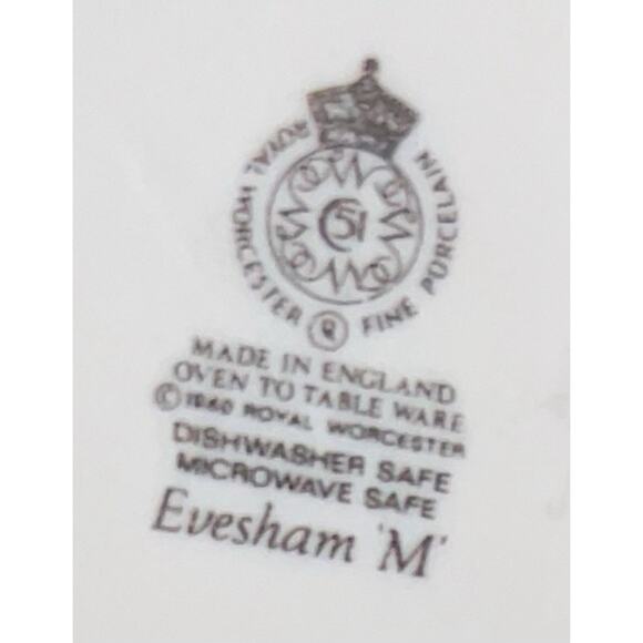 Royal Worcester Set Of 4 Evesham Ramekins Excellent Fine Porcelain ENGLAND - Picture 7 of 7